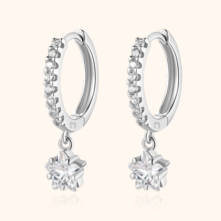 Hanging Star Earrings - Lyra-Silver-Nora Luxe