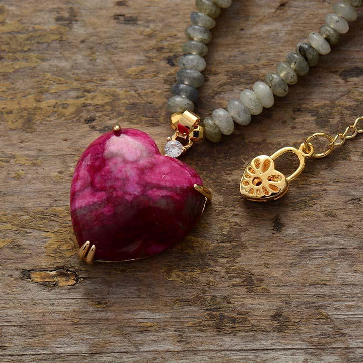 Healing Heart Bead Necklace - Nova-Nora Luxe