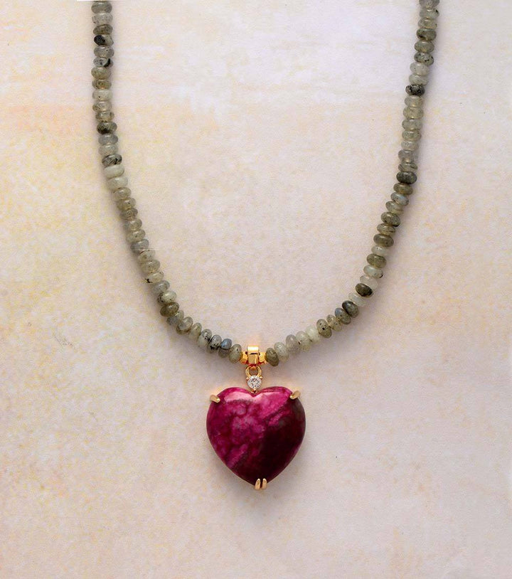 Healing Heart Bead Necklace - Nova-Nora Luxe