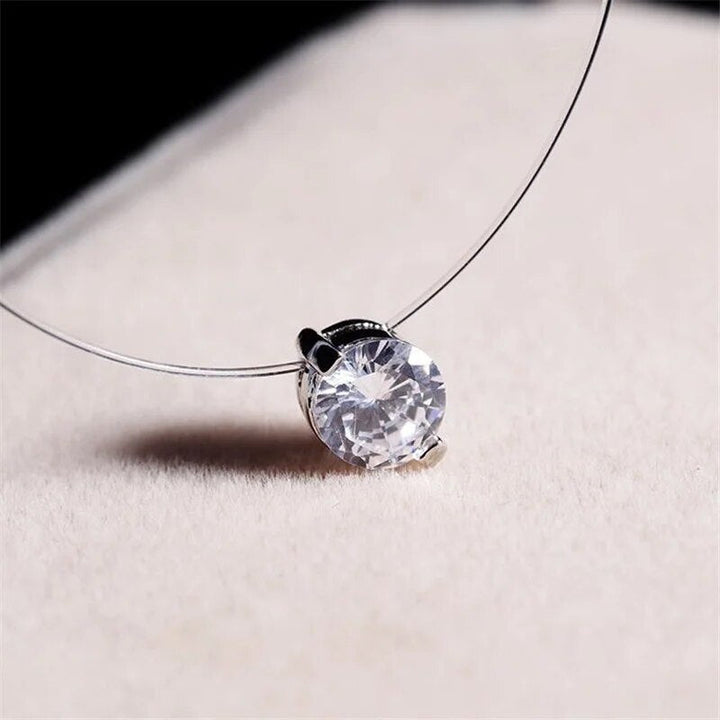 Invisible Fishline Zircon Necklace | Delicate & Elegant Jewellery-Nora Luxe