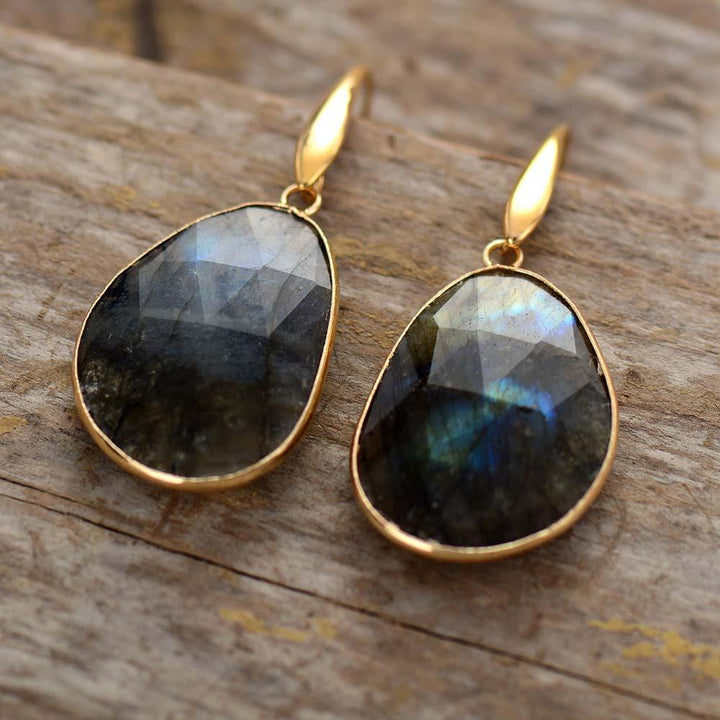 Labradorite Dreamy Earrings - Lunaris-Nora Luxe