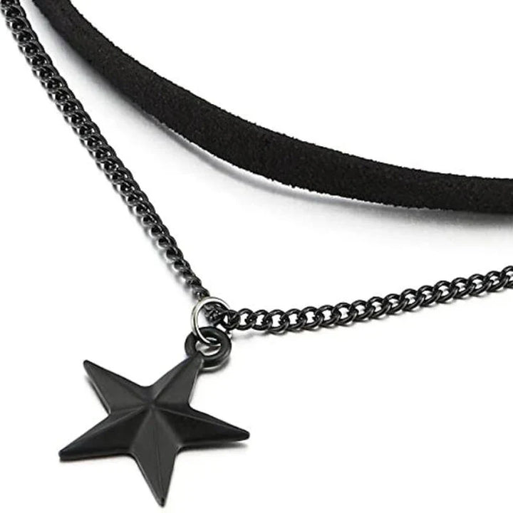 Layered Pentagram Necklace | Multi-Layer Design-Nora Luxe
