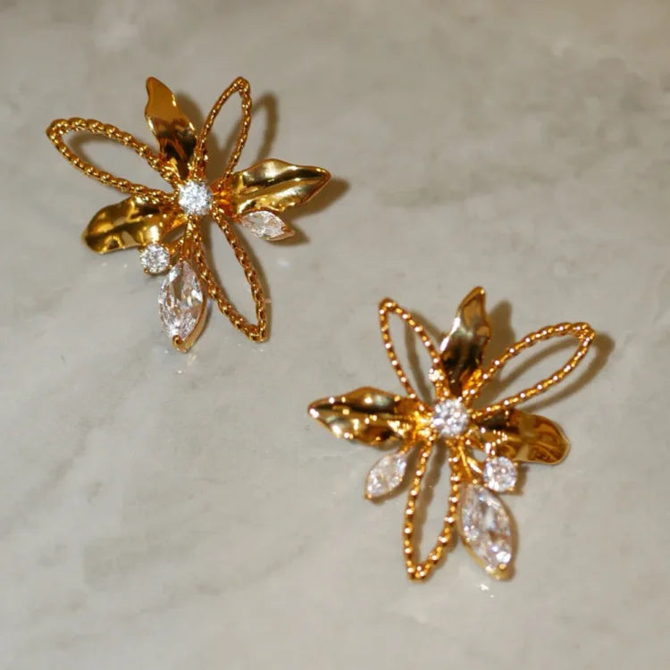 Lilypad Earrings - Floriana-Nora Luxe