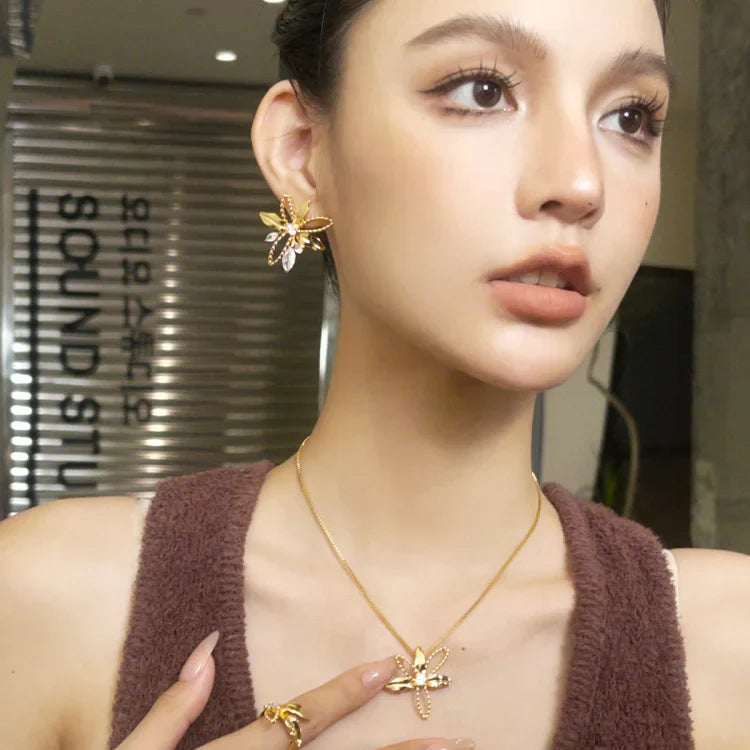 Lilypad Earrings - Floriana-Nora Luxe