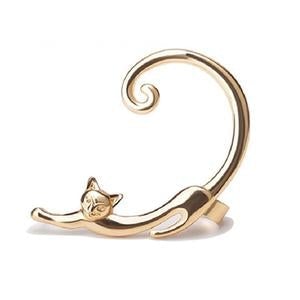 Luxury Cat Earrings - Leocadia-Gold-Nora Luxe