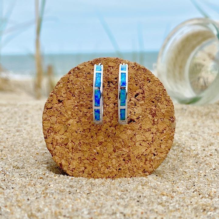 Luxury Silver and Opal Ocean Earrings - Mareva-Nora Luxe