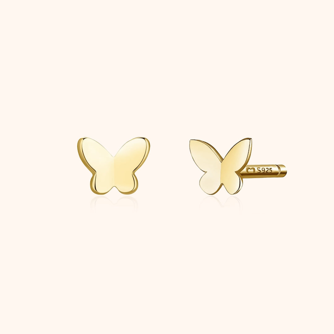 Mini Butterfly Earrings - Elena-Gold-Nora Luxe