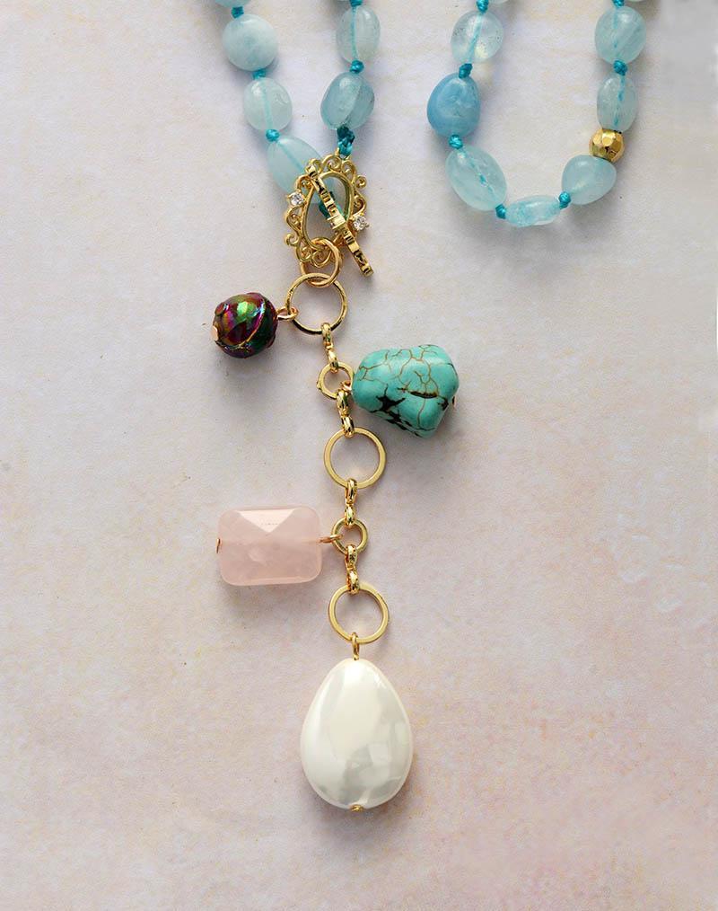 Ocean Drop Mala Necklace - Maris-Nora Luxe