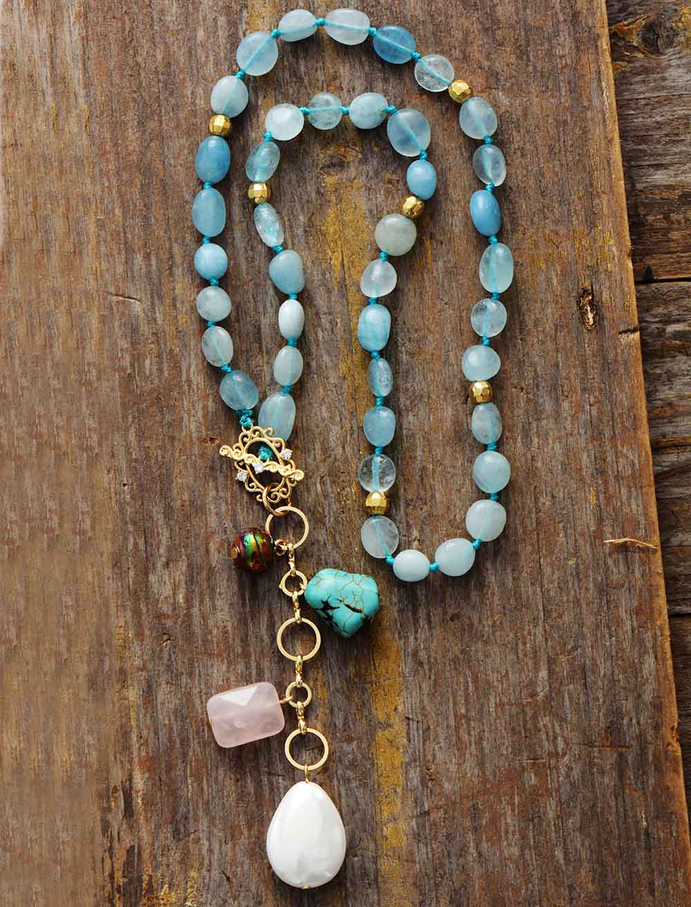 Ocean Drop Mala Necklace - Maris-Nora Luxe