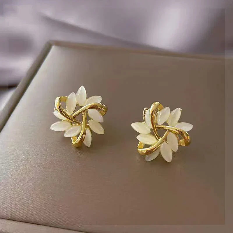Opal Petal Earrings - Florina-Gold-Nora Luxe