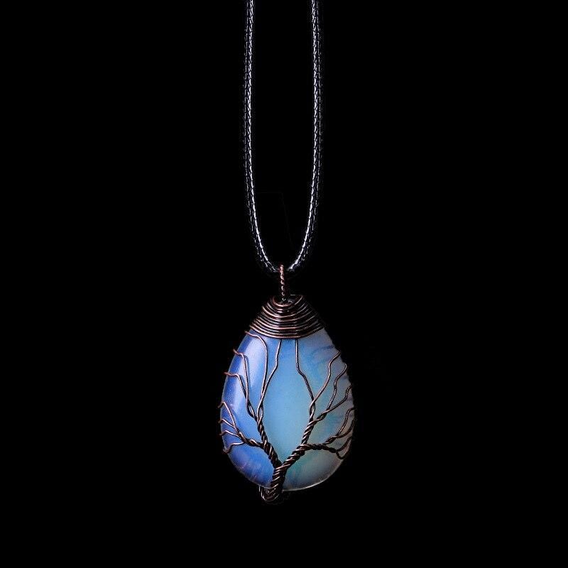 Opalite Drop Necklace - Elisia-Nora Luxe