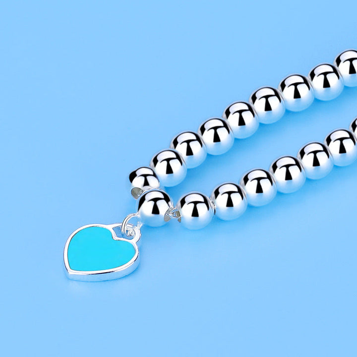 Pearl Heart Bracelet | Elegant and Romantic Jewellery-Blue-Nora Luxe