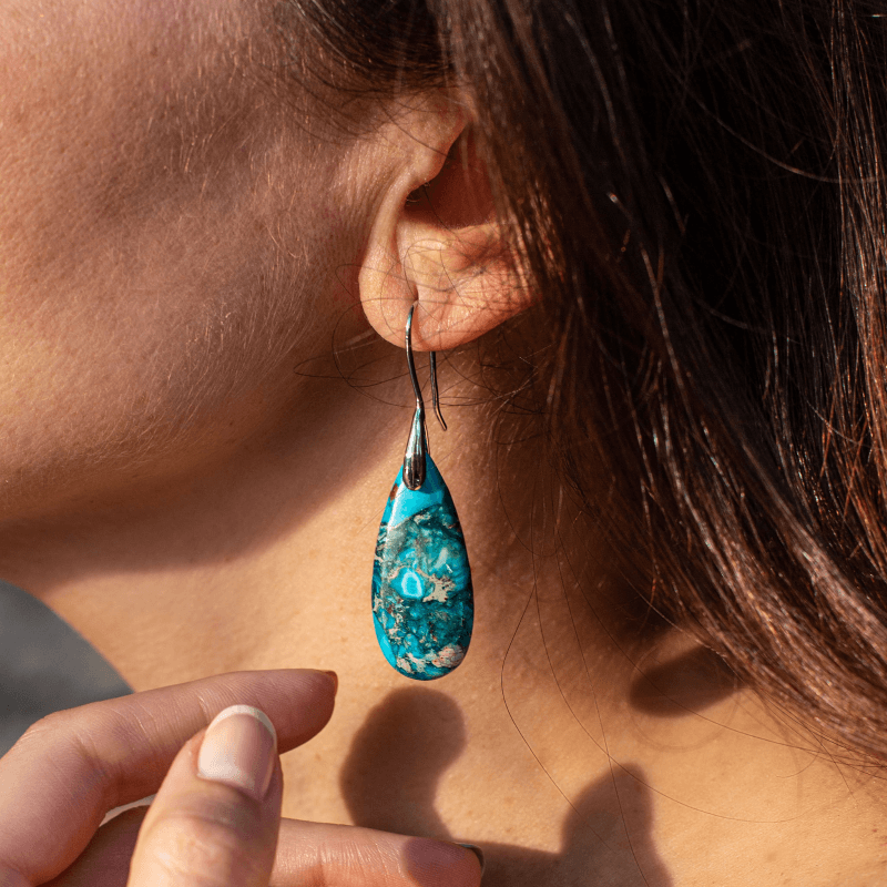 Protective Ocean Energy Drop Earrings - Marisol-Silver-Nora Luxe