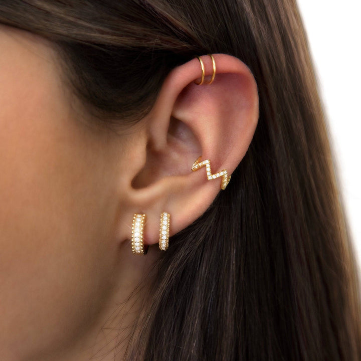 Radiant Zirconia Earrings - Elara-Gold-Nora Luxe