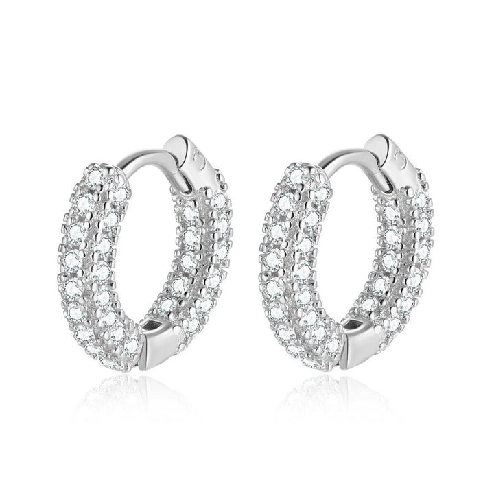 Radiant Zirconia Earrings - Elara-Silver-Nora Luxe