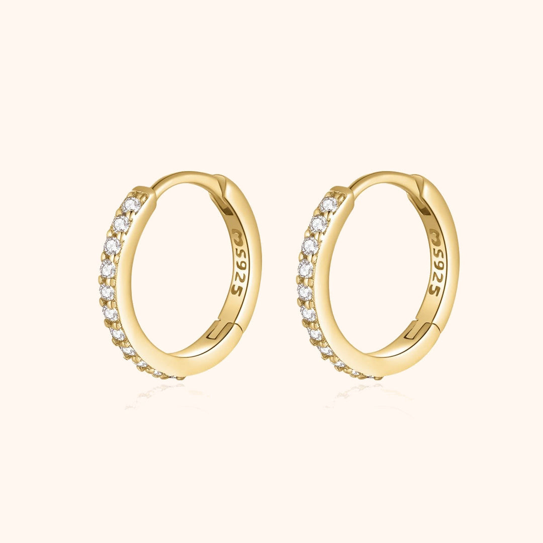 Radiant Zirconia Earrings - Iriana-Gold-Nora Luxe