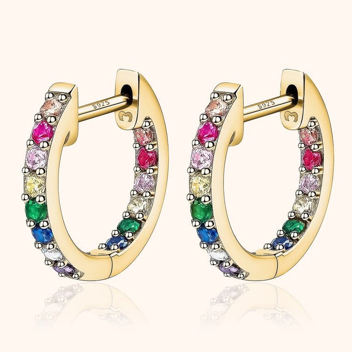 Rainbow Hoops - Sofia-Gold-Nora Luxe