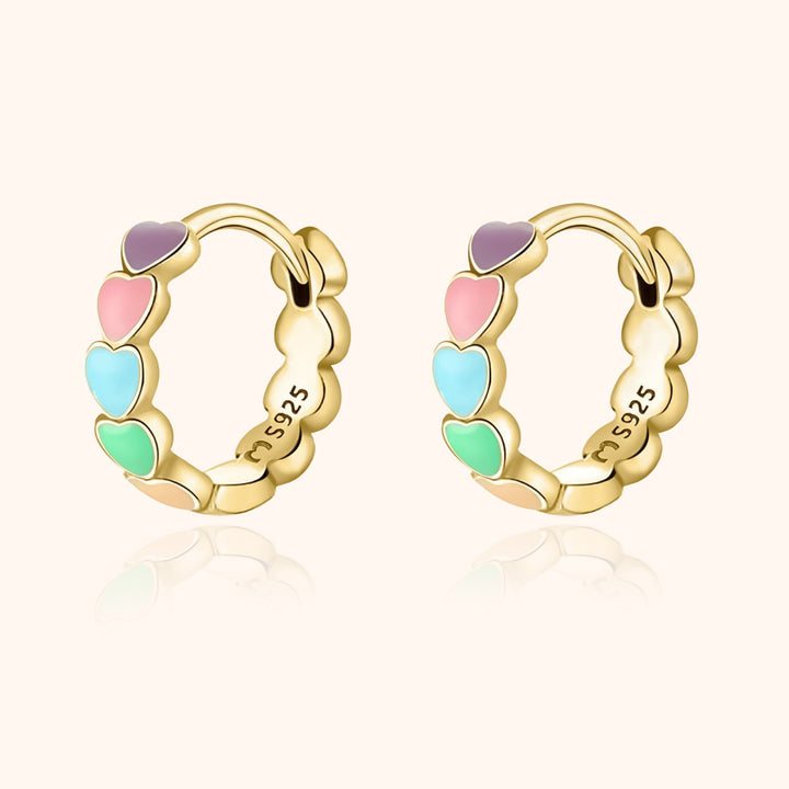 Rainbow Love Earrings - Celestina-Gold-Nora Luxe
