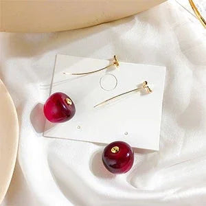 Red Cherry Earrings - Fleur-Nora Luxe