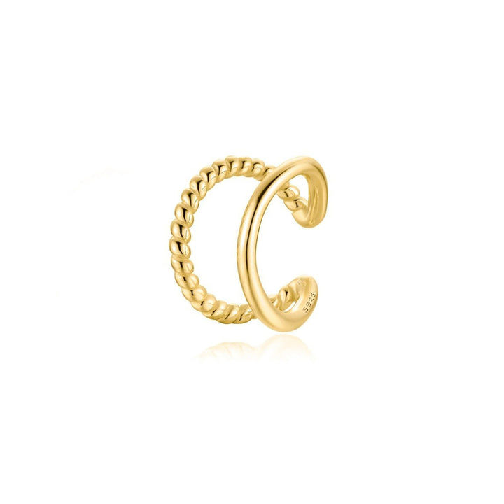 Rol-shaped Creole Earring - Isabelle-Gold-Nora Luxe