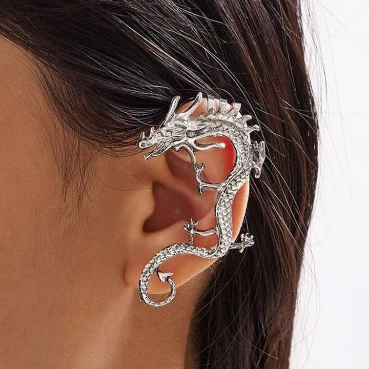 Silver Dragon Earrings - Nysa-Nora Luxe