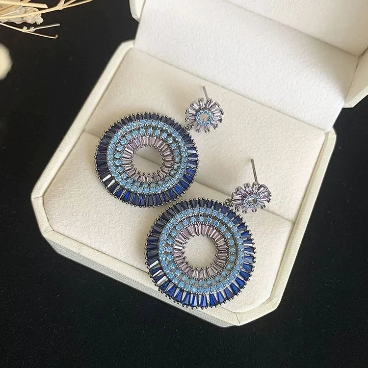 Silver Evil Eye Earrings - Layla-Nora Luxe