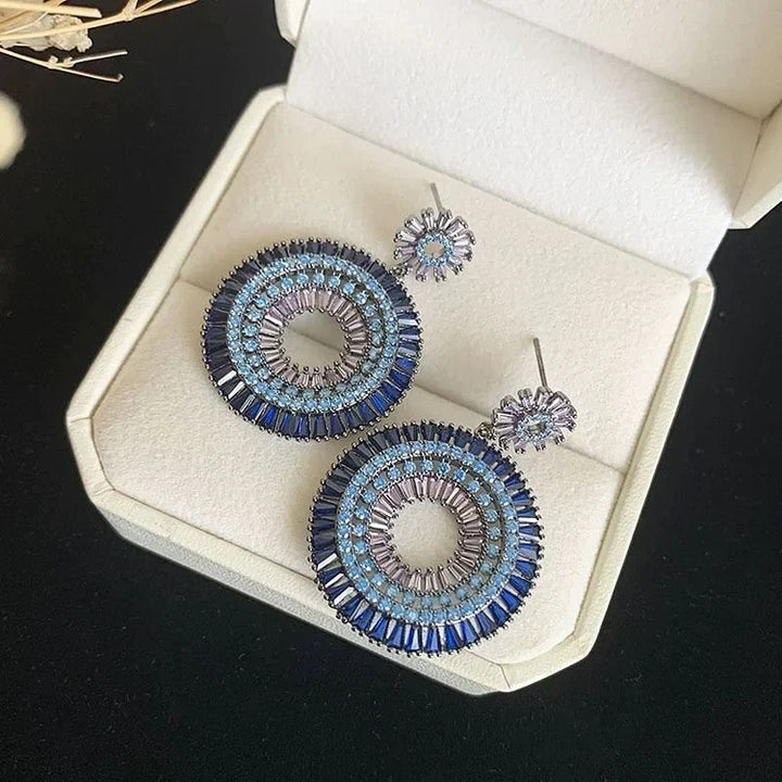 Silver Evil Eye Earrings - Layla-Nora Luxe