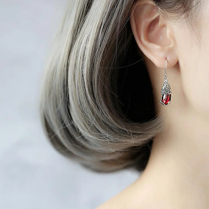 Silver Mythical Creature Earrings - Aelora-White-Nora Luxe