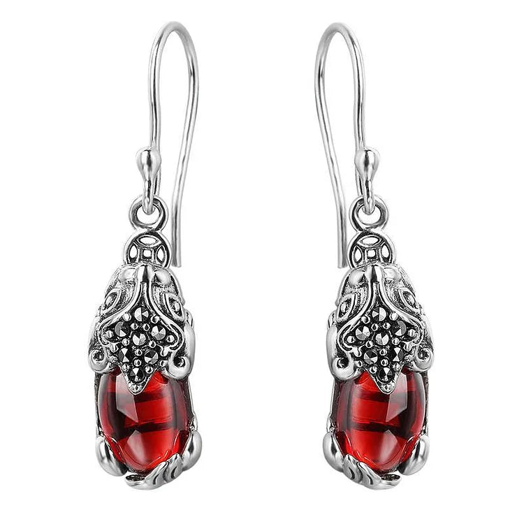 Silver Mythical Creature Earrings - Aelora-White-Nora Luxe