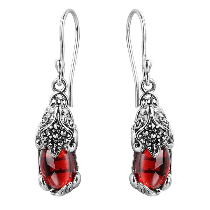 Silver Mythical Creature Earrings - Aelora-White-Nora Luxe