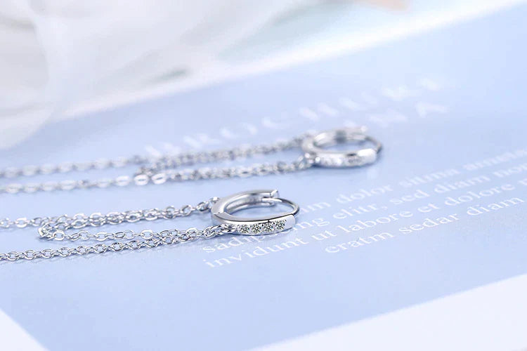 Sparkling Chain Earrings | Elegant Dangle Earrings for Women-Nora Luxe