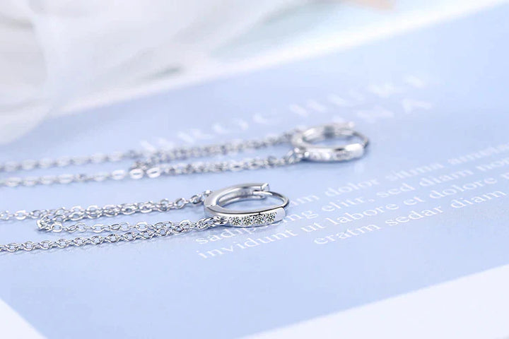 Sparkling Chain Earrings | Elegant Dangle Earrings for Women-Nora Luxe