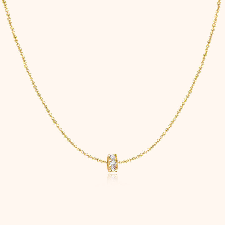 Sparkling Circle Necklace - Valerie-Gold-Nora Luxe