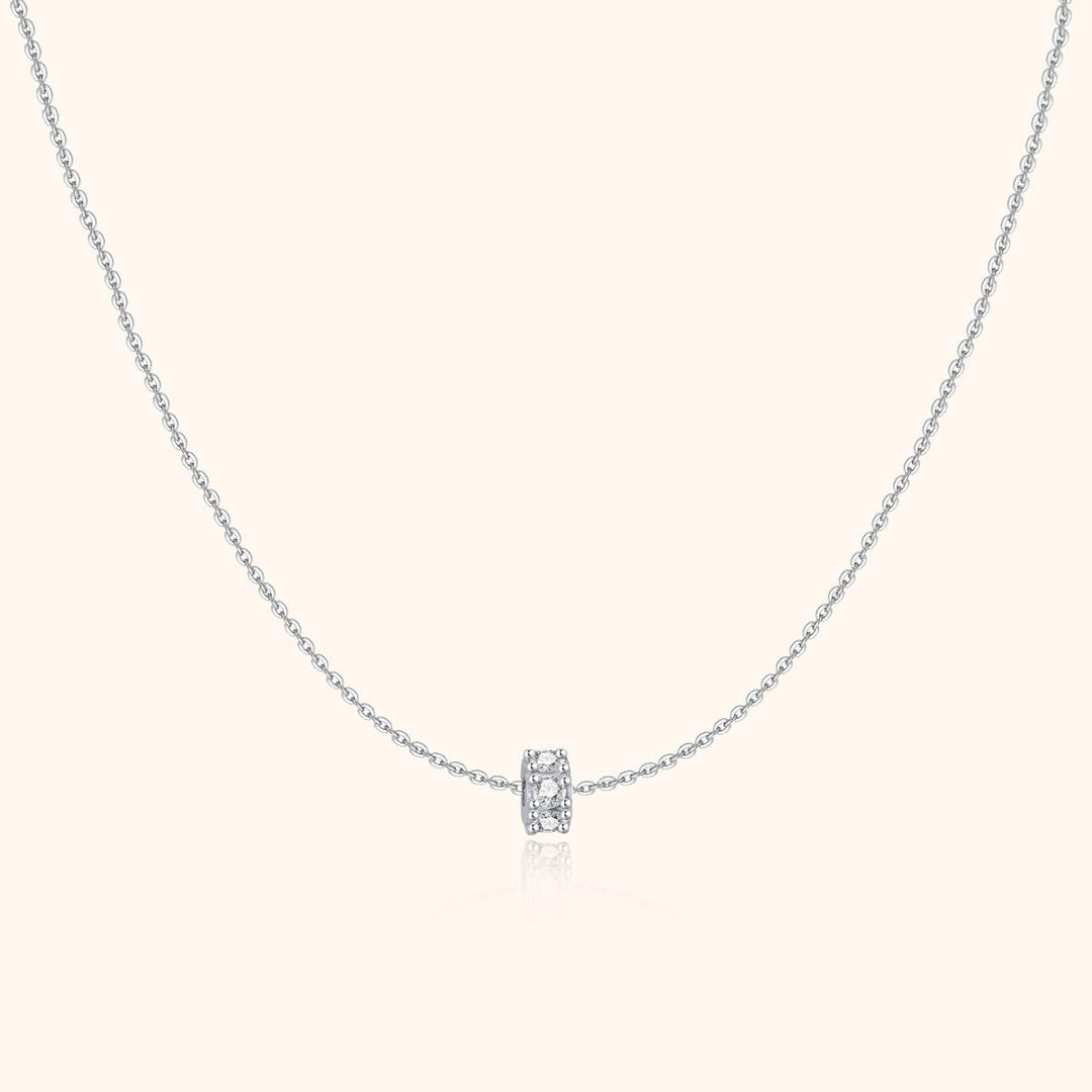 Sparkling Circle Necklace - Valerie-Silver-Nora Luxe