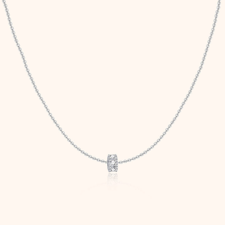 Sparkling Circle Necklace - Valerie-Silver-Nora Luxe