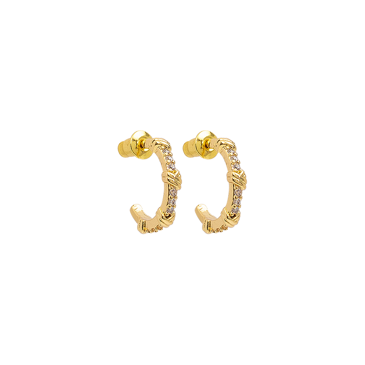 Sparkling Open Hoops - Elara-Gold-Nora Luxe