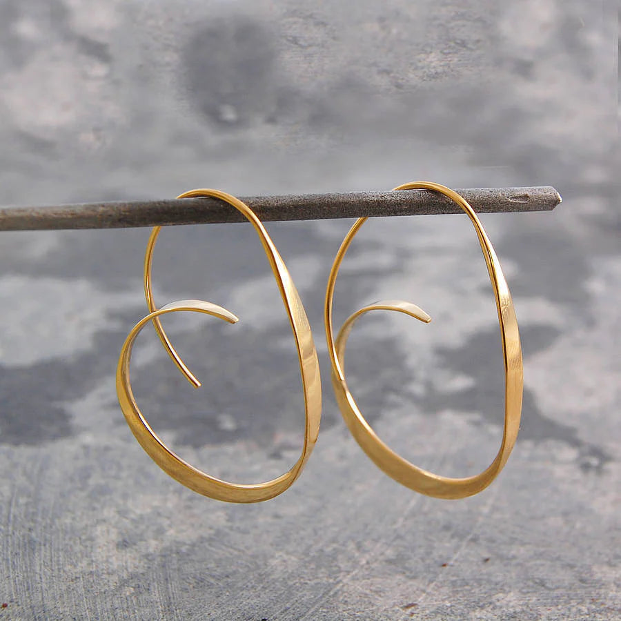 Spiral Shaped Earrings - Serina-Gold-Nora Luxe