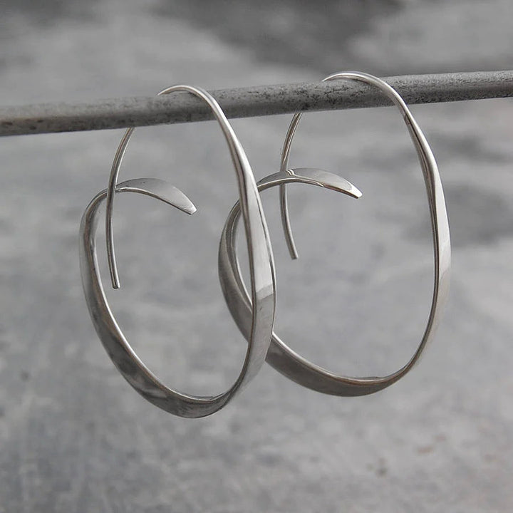 Spiral Shaped Earrings - Serina-Silver-Nora Luxe