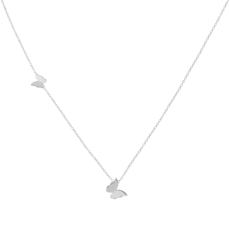 Spring Butterfly Necklace - Alara-Silver-Nora Luxe