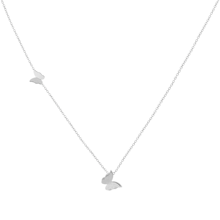 Spring Butterfly Necklace - Alara-Silver-Nora Luxe