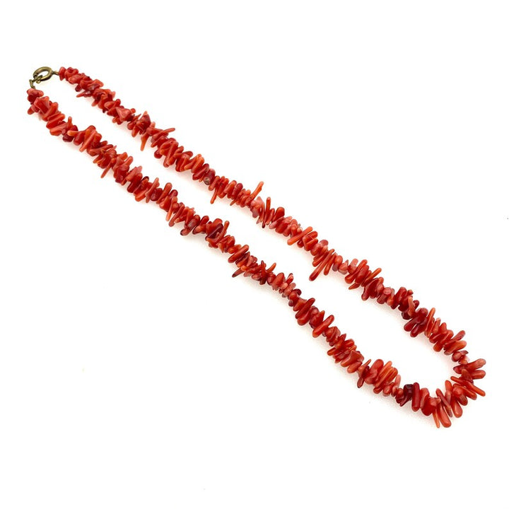 Stunning Red Coral Bead Necklace-Nora Luxe