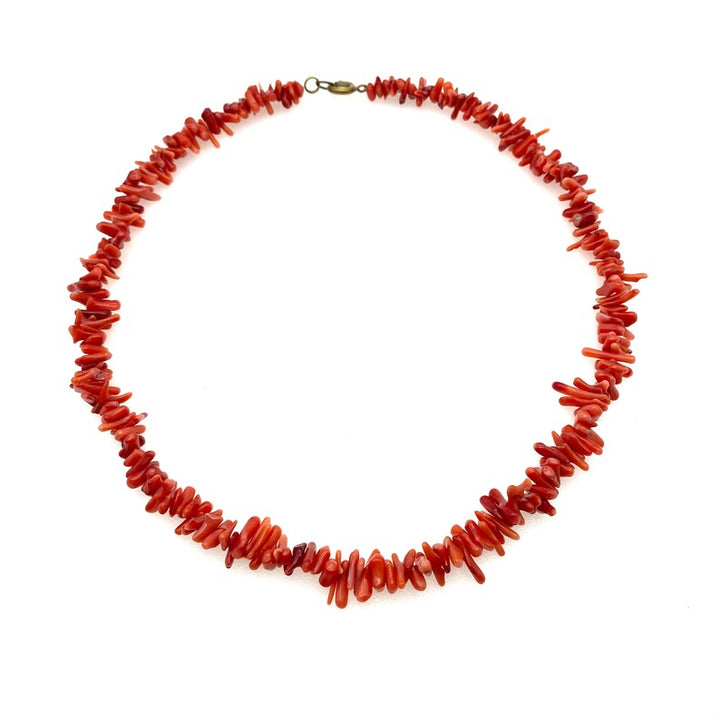 Stunning Red Coral Bead Necklace-Nora Luxe