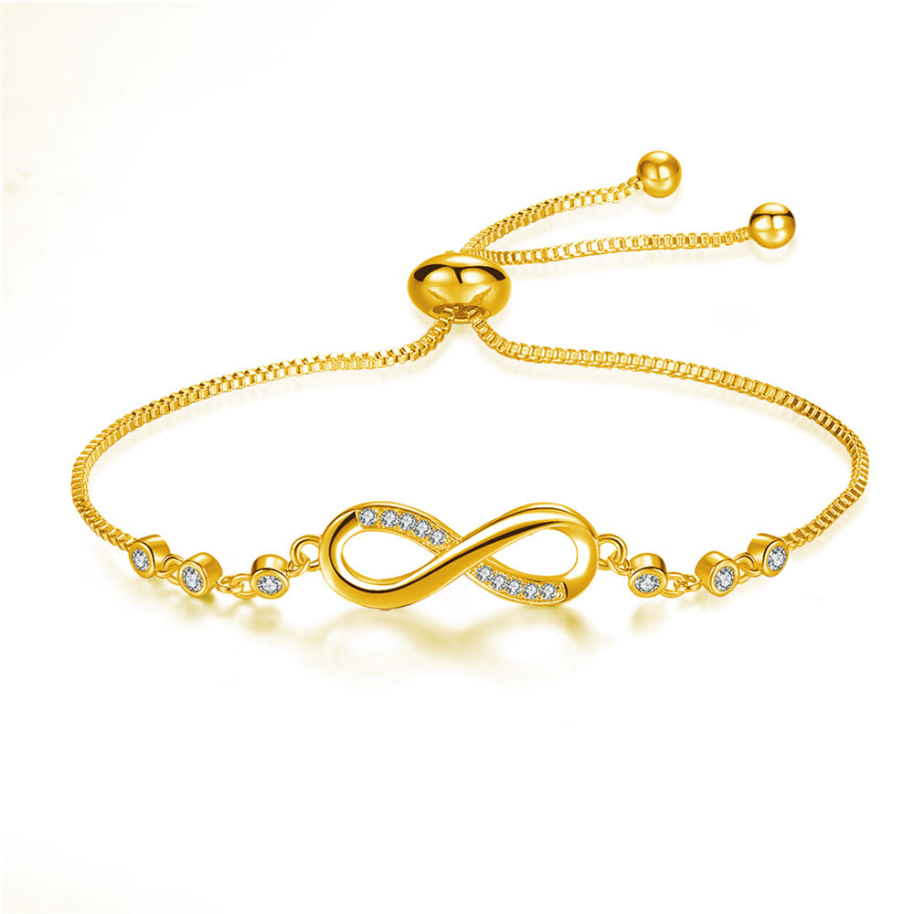Stylish and Adjustable Infinity Bracelet - Nova-Gold-Nora Luxe