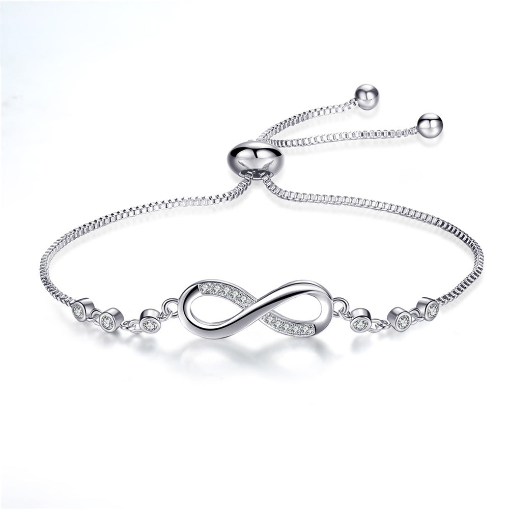 Stylish and Adjustable Infinity Bracelet - Nova-Silver-Nora Luxe