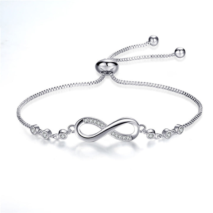 Stylish and Adjustable Infinity Bracelet - Nova-Silver-Nora Luxe