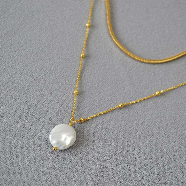 Stylish Baroque Pearl Necklace - Isaline-Nora Luxe