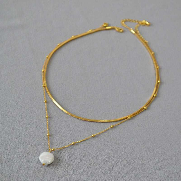 Stylish Baroque Pearl Necklace - Isaline-Nora Luxe