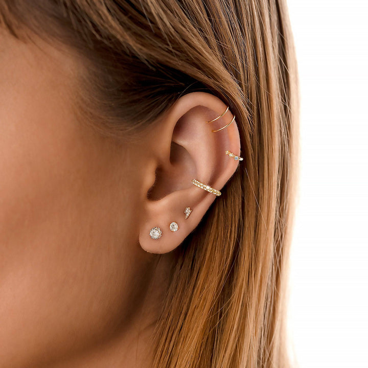 Stylish Crown Earrings - Elina-Gold-Nora Luxe