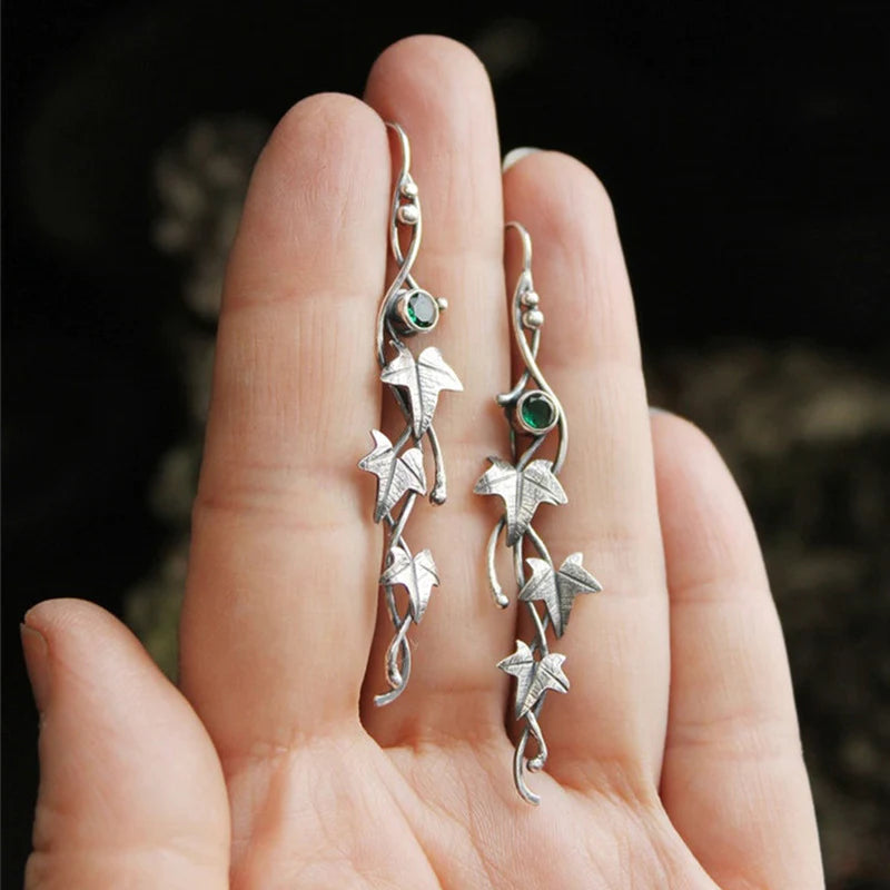 Stylish Elf Leaf Earrings - Faylinn-Green-Nora Luxe