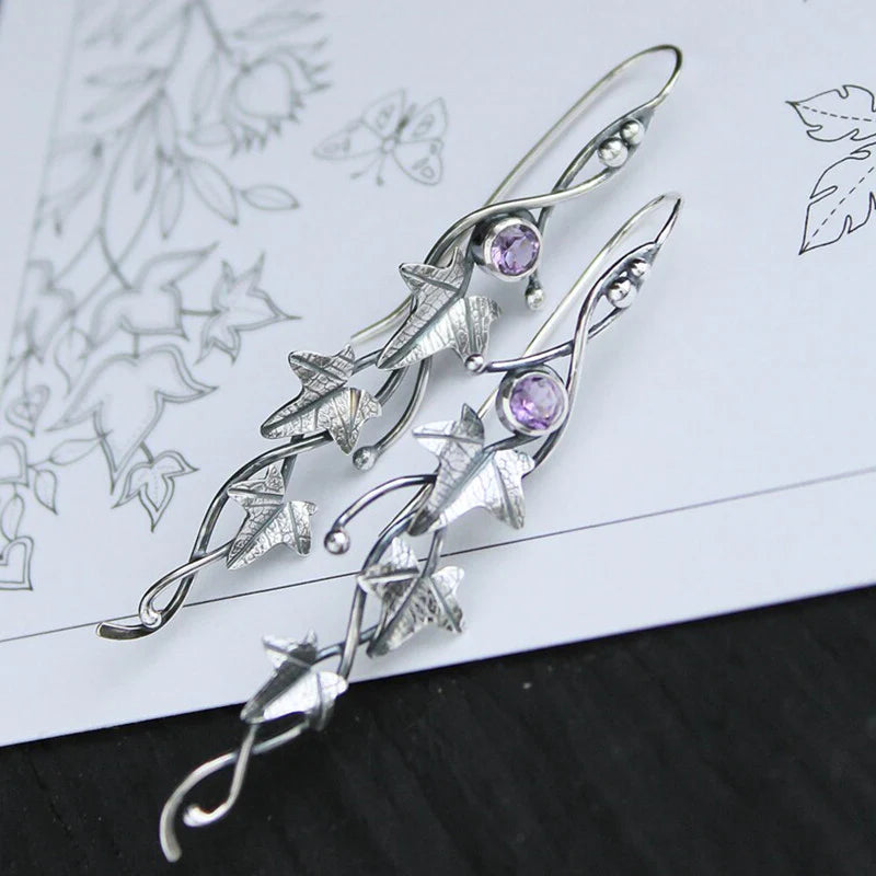 Stylish Elf Leaf Earrings - Faylinn-Purple-Nora Luxe